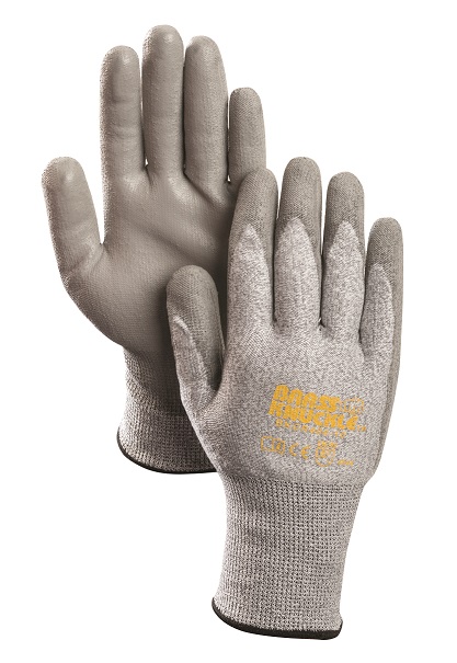 GLOVE HDPE 13 G SHELL;WITH GRAY PU PALM COAT - Latex, Supported